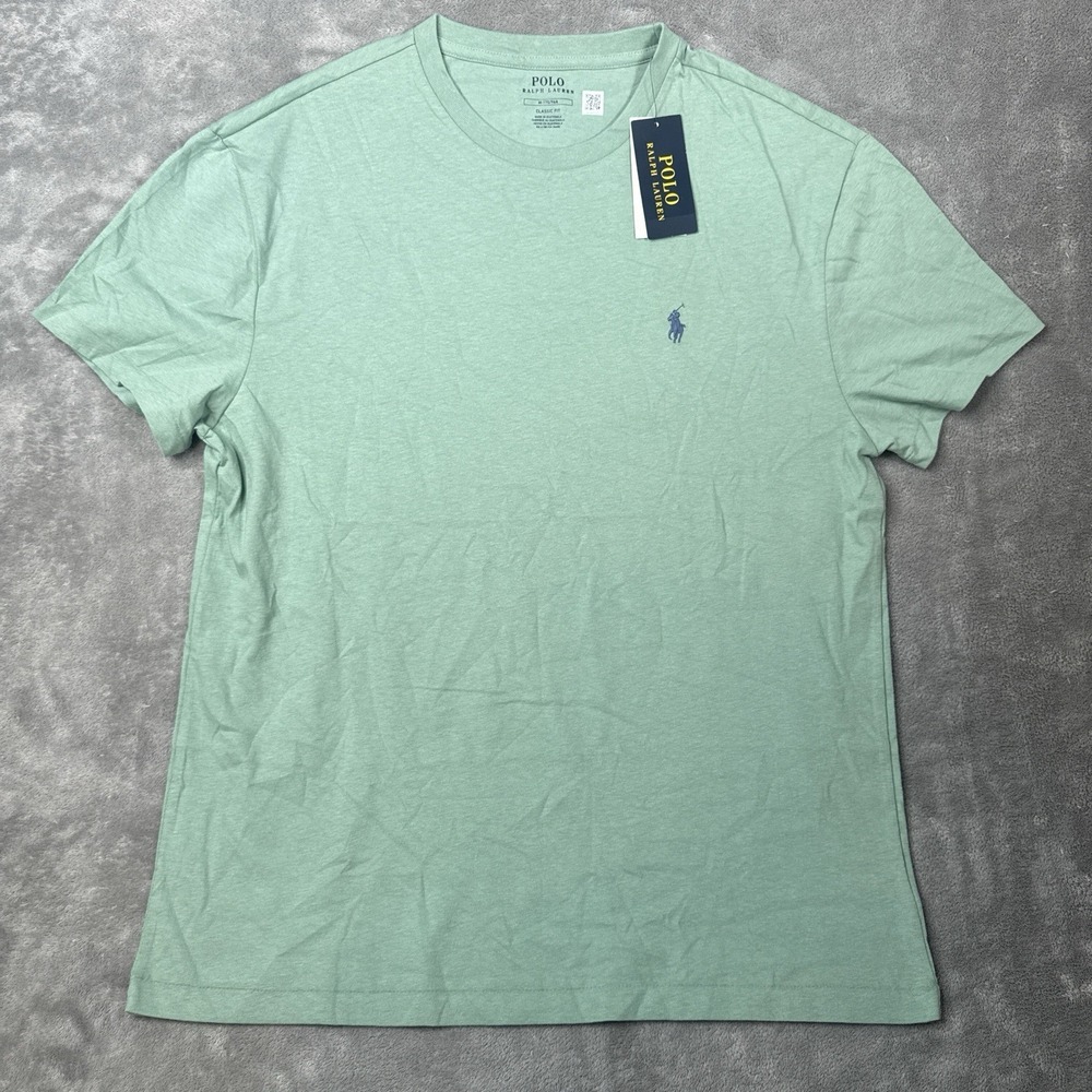 Polo Ralph Lauren T Shirt Mens M Faded Mint Classic Fit Short Sleeve Tee $55 NEW